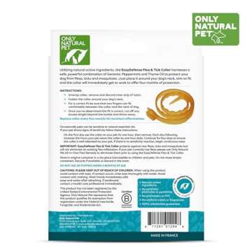 Only Natural Pet EasyDefense Flea & Tick Dog Collar - Canine Flea Control Collars - One Size Fits Al...