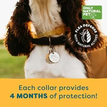 Only Natural Pet EasyDefense Flea & Tick Dog Collar - Canine Flea Control Collars - One Size Fits All - Pet Care That Protects up to 4 Months - for Dogs (Single Pack)