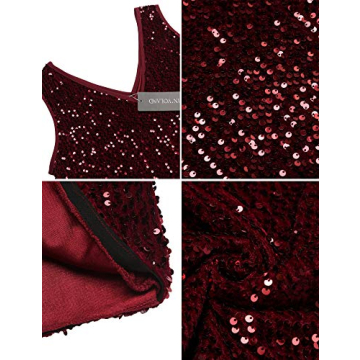 Plus Size Sequin Dress V Neck Party Cocktail Evening Wear