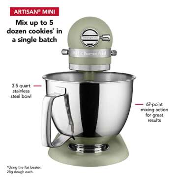 Kitchenaid Artisan Mini Plus 3.5-Qt. Tilt-Head Stand Mixer with Flex Edge Beater