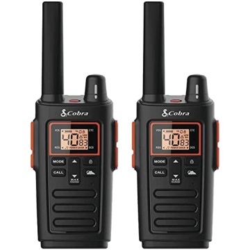 Cobra RX380 Walkie Talkies - Rechargeable, 40 Channels, Long Range Communication (2-Pack)