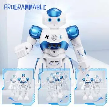 SGILE RC Robot Toys for Kids, Gesture Sensing Programmable Rechargeable Remote Control Robot for Age 3 4 5 6 7 8 12 Year Old Boys Girls Birthday Gift Present, Blue