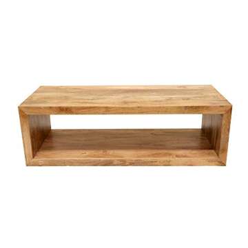 58-Inch Urban Port Cube Mango Wood Coffee Table - Stylish & Functional