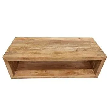 58-Inch Urban Port Cube Mango Wood Coffee Table - Stylish & Functional