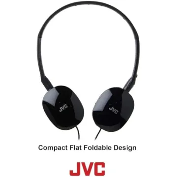 JVC Flats On-Ear Wired Headphones Lightweight Comfortable Sound