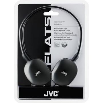 JVC Flats On-Ear Wired Headphones Lightweight Comfortable Sound