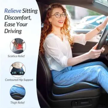 ZIKEE Leather Car Seat Cushion for Ultimate Comfort