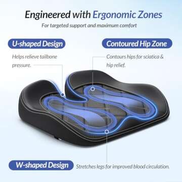 ZIKEE Leather Car Seat Cushion for Ultimate Comfort