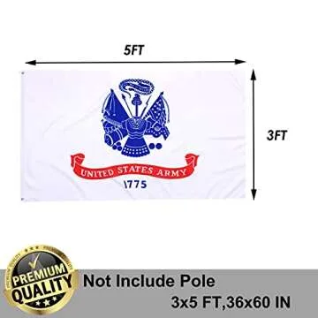 Premium Army US Military Flag Double Sided 3x5 ft