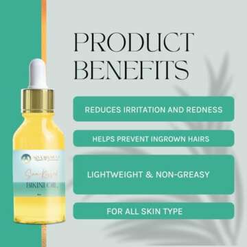 Nina Sharae Swimwear| PRETTY KITTY BIKINI INGROWN HAIR OIL | COLOR RESTORATION FADING OIL |HAIR TREATMENT | EXFOLIATING OIL | REDUCE READNESS OF SKIN | SOFTEN HAIR 2 OZ