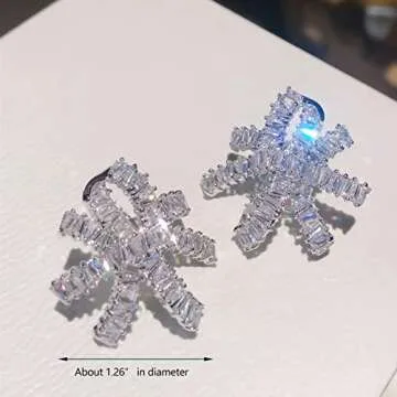 Stylish Rhinestone Bow Stud Earrings for Women