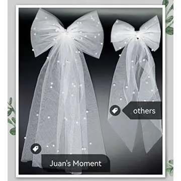 Elegant Bridal Hair Clip Bow Set for Bachelorette Events