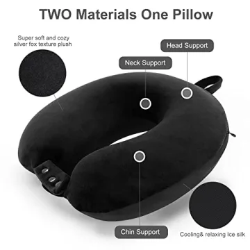 Travel Neck Pillow Memory Foam for Comfortable Travel Use