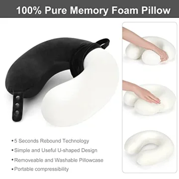 Travel Neck Pillow Memory Foam for Comfortable Travel Use