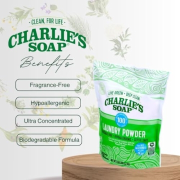 Charlie's Soap Laundry Powder 100 Loads Hypoallergenic Eco-Friendly