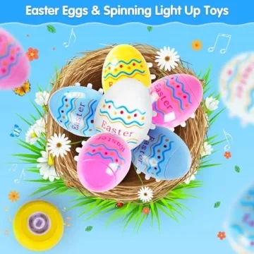 Vibrant TERRAMUS Spinning Easter Eggs Toys for Kids
