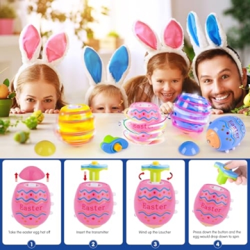 Vibrant TERRAMUS Spinning Easter Eggs Toys for Kids