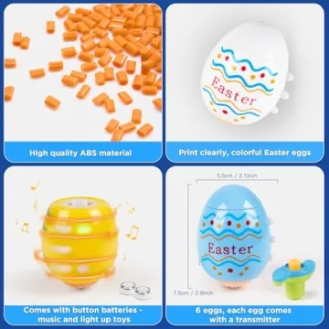 Vibrant TERRAMUS Spinning Easter Eggs Toys for Kids