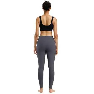 Fengbay High Waist Yoga Pants, Pocket Yoga Pants Tummy Control Workout Running 4 Way Stretch Yoga Leggings