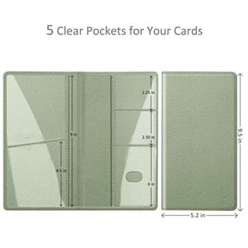 FINPAC Car Registration and Insurance Card Holder, Vehicle Glove Box Card Organizer Wallet, Automobi...