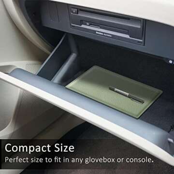 FINPAC Car Registration and Insurance Card Holder, Vehicle Glove Box Card Organizer Wallet, Automobile Accessories for Documents, License, Sage Green