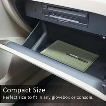 FINPAC Car Registration and Insurance Card Holder, Vehicle Glove Box Card Organizer Wallet, Automobile Accessories for Documents, License, Sage Green