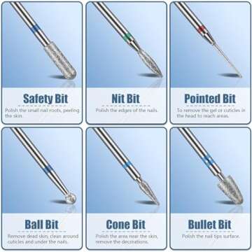 Depvko 13PC Nail Drill Bits Set for Perfect Manicures