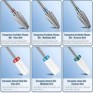 Depvko 13PC Nail Drill Bits Set for Stunning Manicures