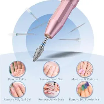 Depvko 13PC Nail Drill Bits Set for Stunning Manicures