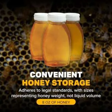 Mann Lake Honey Squeeze Bottle, Easy Honey Dispensing, Durable, White Flip-Top Lids Included, Effortless Honey Storage, Recyclable Plastic, 24-Pack, 12 oz