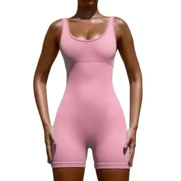 GYMTITAN Gym Rompers Comfortable Seamless Bodysuit