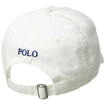 Ralph Lauren Men's Polo Sports Pony Logo Hat White Blue