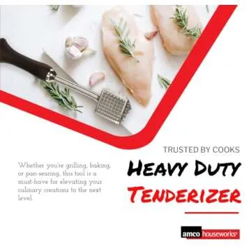 Amco 4-In-1 Meat Tenderizer for Versatile Cooking