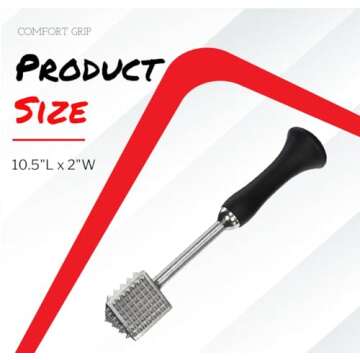 Amco 4-In-1 Meat Tenderizer for Versatile Cooking