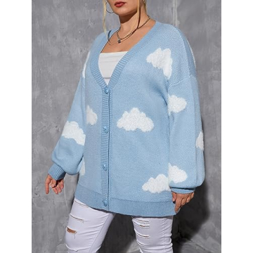 Shop Verdusa Plus Size V Neck Button Down Cardigan