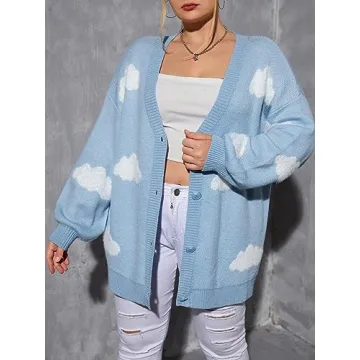 Shop Verdusa Plus Size V Neck Button Down Cardigan