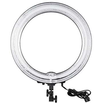 AW Pro 19" Dimmable Ring Light 75W Fluorescent Photo Video Studio Portrait Lighting 5500K w/Bag