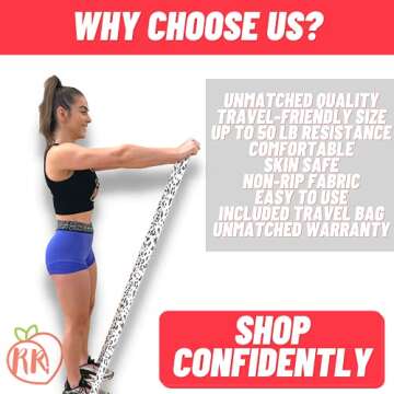 Ryan Read Long Resistance Bands for Full-Body Workouts - Set of Three Resistance Bands, Fabric Loop Material That Lasts