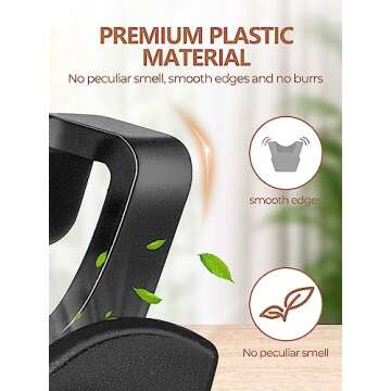 HOUSE DAY Space Saving Hanger Hooks 60 Pack, Black Clothes Hanger Connector Hooks, Heavy Duty Hanger Hooks Space Saver, Premium College Dorm Room Essentials, Good Closet Organizers and Storage