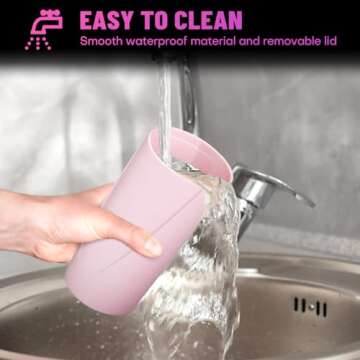 Car Trash Can Bin with Lid - 2 Packs Car Garbage Can Cup Holder - Pink Mini Leakproof Vehicle Trash Garbage Can Bin with 40pcs Trash Bags-Car Organizers and Storage for Front Back Seat Accessories