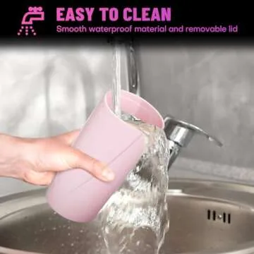 Car Trash Can Bin with Lid - 2 Packs Car Garbage Can Cup Holder - Pink Mini Leakproof Vehicle Trash Garbage Can Bin with 40pcs Trash Bags-Car Organizers and Storage for Front Back Seat Accessories