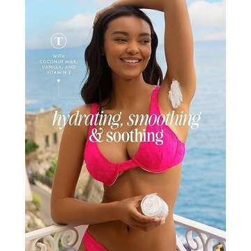 Truly Beauty Coco Cloud Shaving Cream for Women Sensitive Skin Whipped Shave Butter for Legs, Pubic Hair, Underarm, Body, Intimate Bikini Area, etc. 1.3 OZ