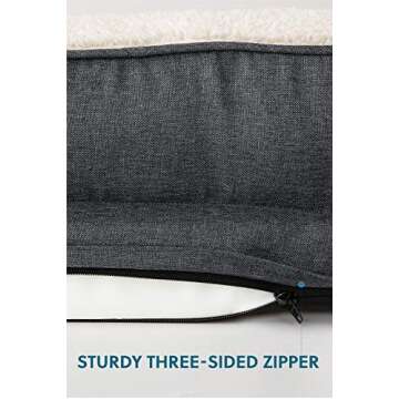 Bedsure Orthopedic Pet Sofa Beds for Small, Medium, Large Dogs & Cats - 42"x32"x7" Extra Large Dog Beds, Grey - Memory Foam Couch Dog Bed with Removable Washable Cover - Bolster Dog Beds