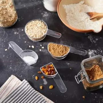 Welcome Industries Visual Measuring Cups - Clear, Easy Read, Award-Winning Design, Fractions Visible, Dishwasher Safe, Shatterproof - Stackable Kitchen Tools for Cooking & Baking - Made in the USA