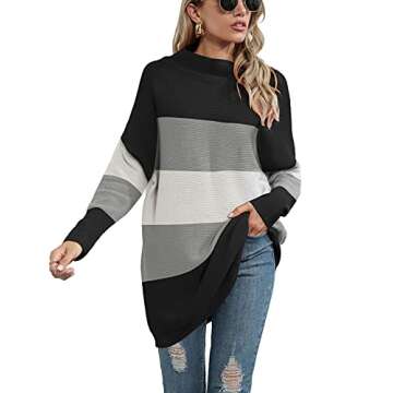 Oversized Casual Turtleneck Sweater for Women