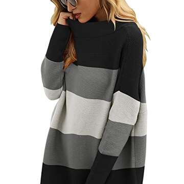 Oversized Casual Turtleneck Sweater for Women