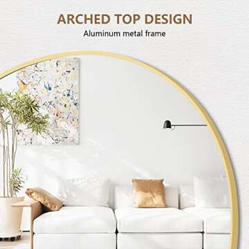 Nuttuto Arched Full Length Mirror - Stylish and Versatile