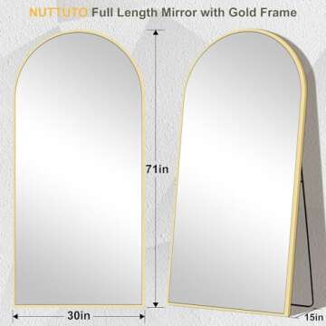 Nuttuto Arched Full Length Mirror - Stylish and Versatile
