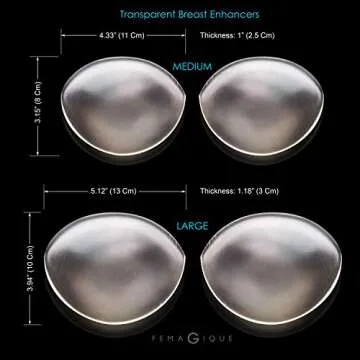 FEMAGIQUE Silicone Bra Inserts – Breast Enhancement Push Up Pads - Cleavage Enhancing pads - Nonad...
