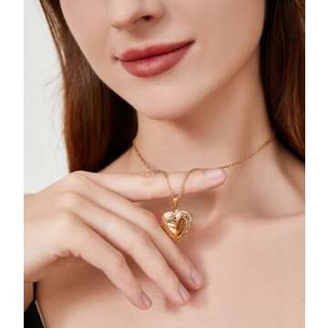 Women's Gold Locket Necklace for Meaningful Memories